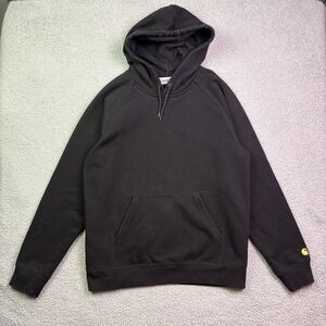 Carhartt WIP Chase Hoodie Mens Large Black Work In Progress Hooded Sweatshirt